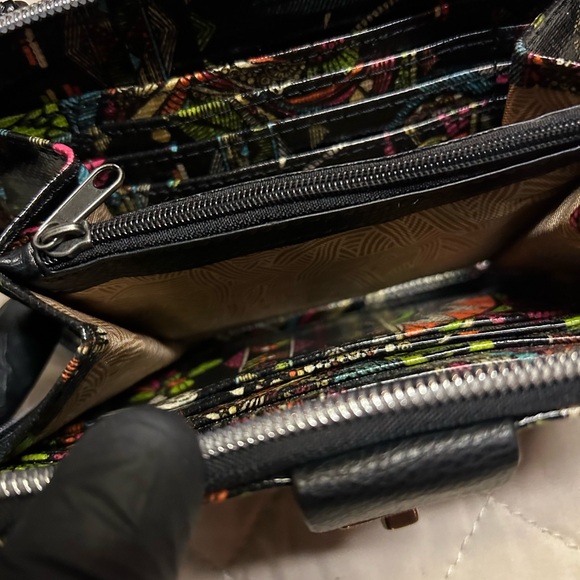 akroots Wristlet Wallet Crossbody Bag Owl Spirit PEACE Coated Canvas 4x6 - Picture 4 of 5